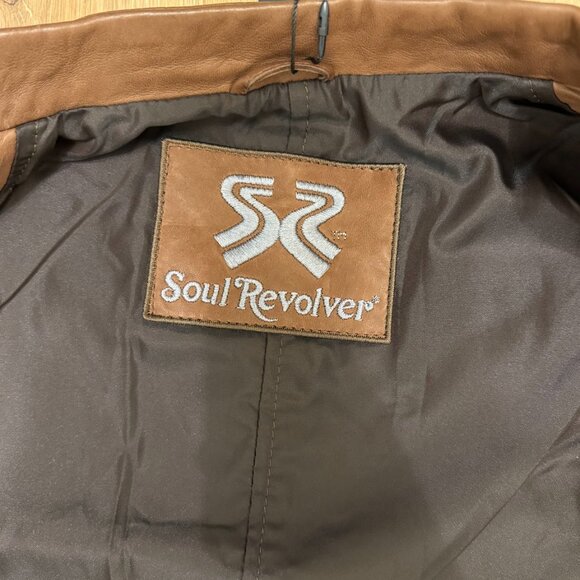 Brown Leather Jacket Soul Revolver - Picture 3 of 5